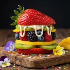 Fruit Dessert Burger