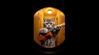 A realistic domestic shorthair kitten, medium size, average proportions, neut...