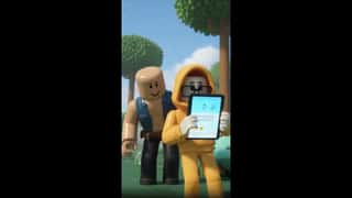 Style: Cinematic 3D animation in authentic Roblox style. Identical low-poly,...